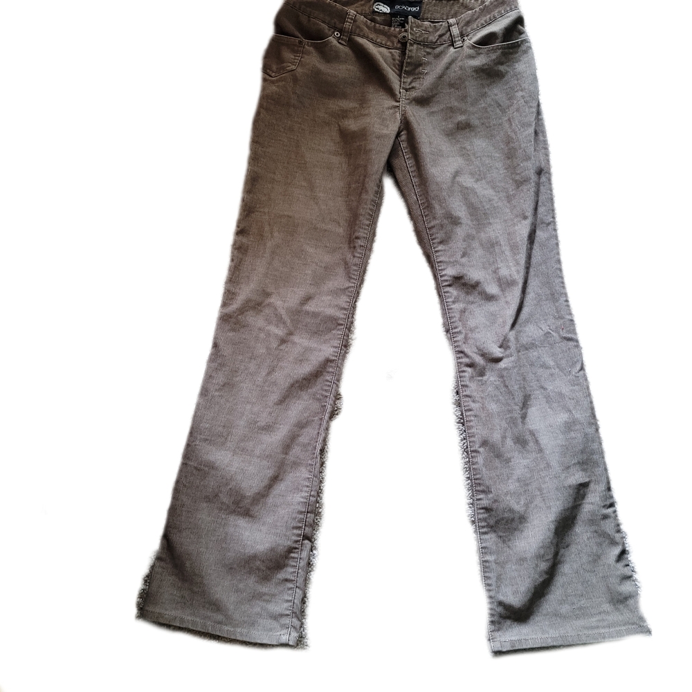 eckō red Jeans Olive GREEN Corduroy,Vintage Straight-leg Pants - Size 8